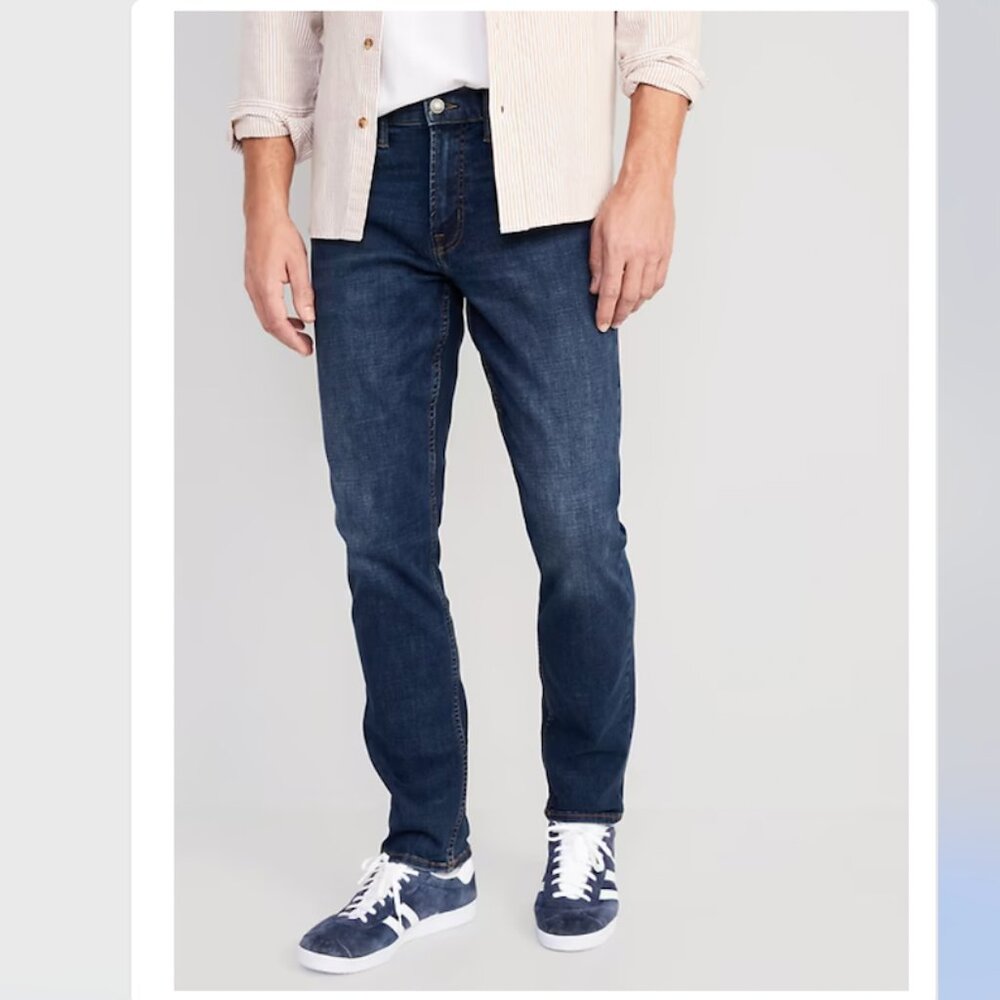 Old Navy Dark Wash Slim Jeans - Size 33x32 comfy denim